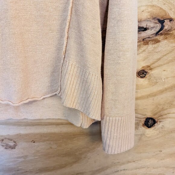 EILEEN FISHER Long Sleeve Shirt Women's Size XS Tan 100% Linen Beige Pullover - Picture 5 of 10